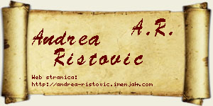 Andrea Ristović vizit kartica